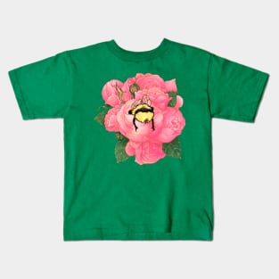 Honeybee in Rose Kids T-Shirt